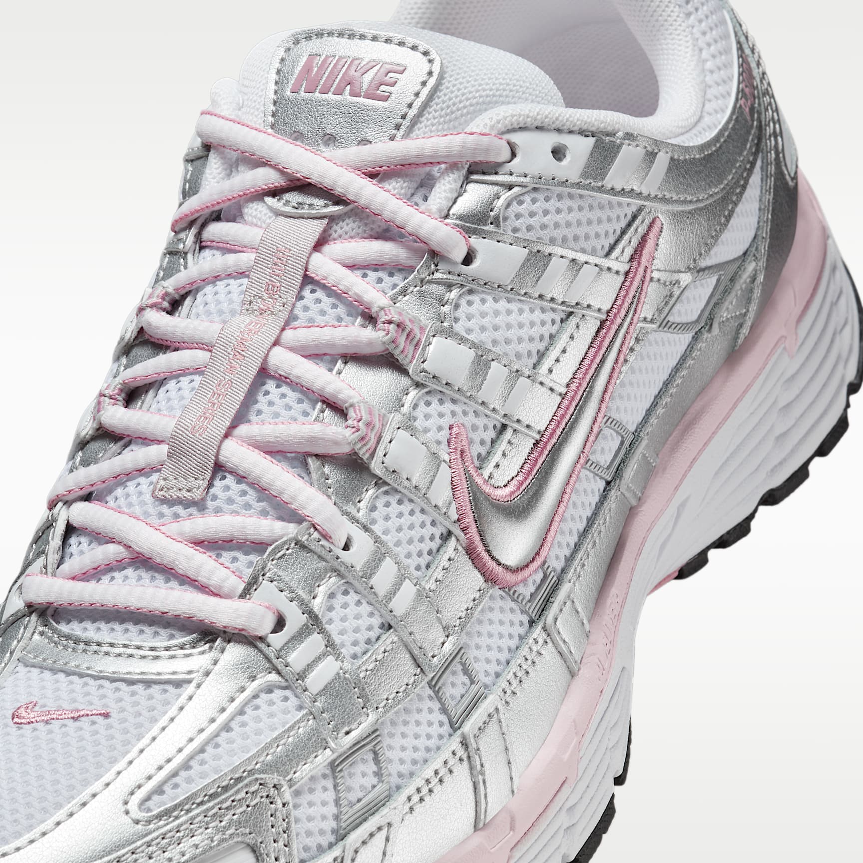Nike P-6000 Women's Shoes – White/Elemental Pink/Black/Metallic Silver