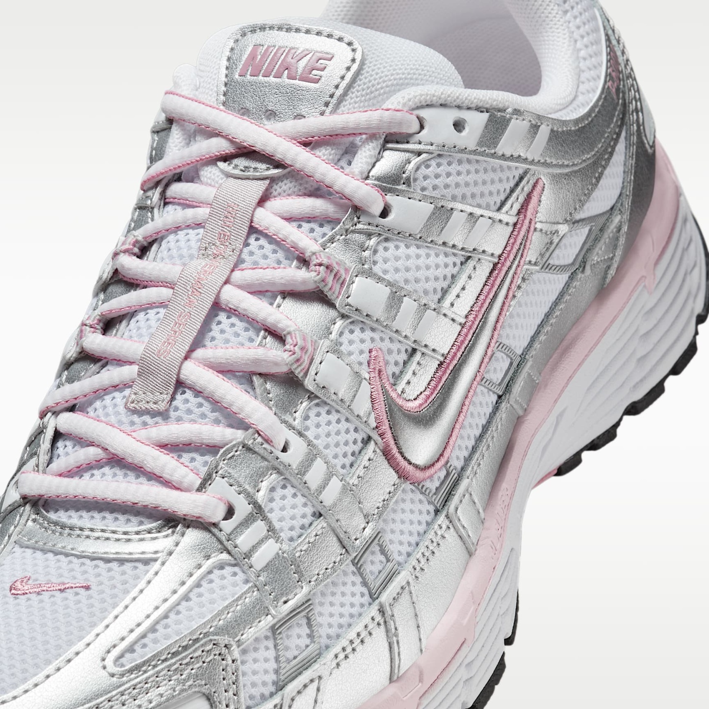 Nike P-6000 Women's Shoes – White/Elemental Pink/Black/Metallic Silver