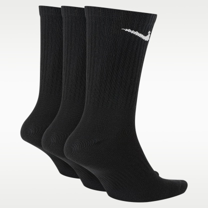 Nike Everyday Lightweight Training Crew Socks (3 Pairs) – Black/White