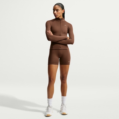 Nike One Women's High-Waisted 12.5cm (approx.) Biker Shorts – Cacao Wow/White