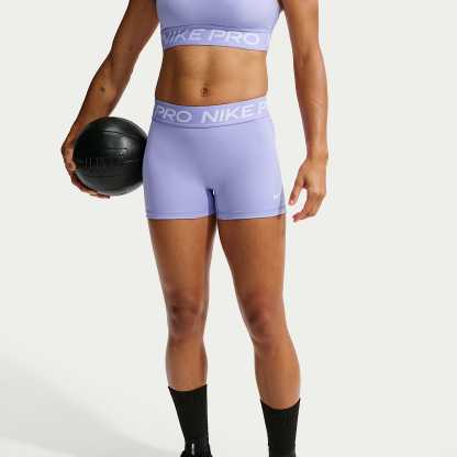 Nike Pro Women's Mid-Rise 7.5cm (approx.) Biker Shorts – Purple Pulse/White