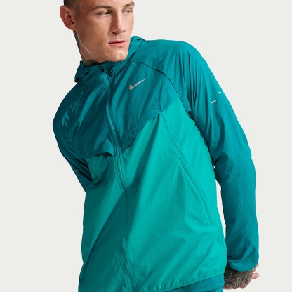 Nike Stride Men's Repel UV Running Jacket – Bright Spruce/Energy