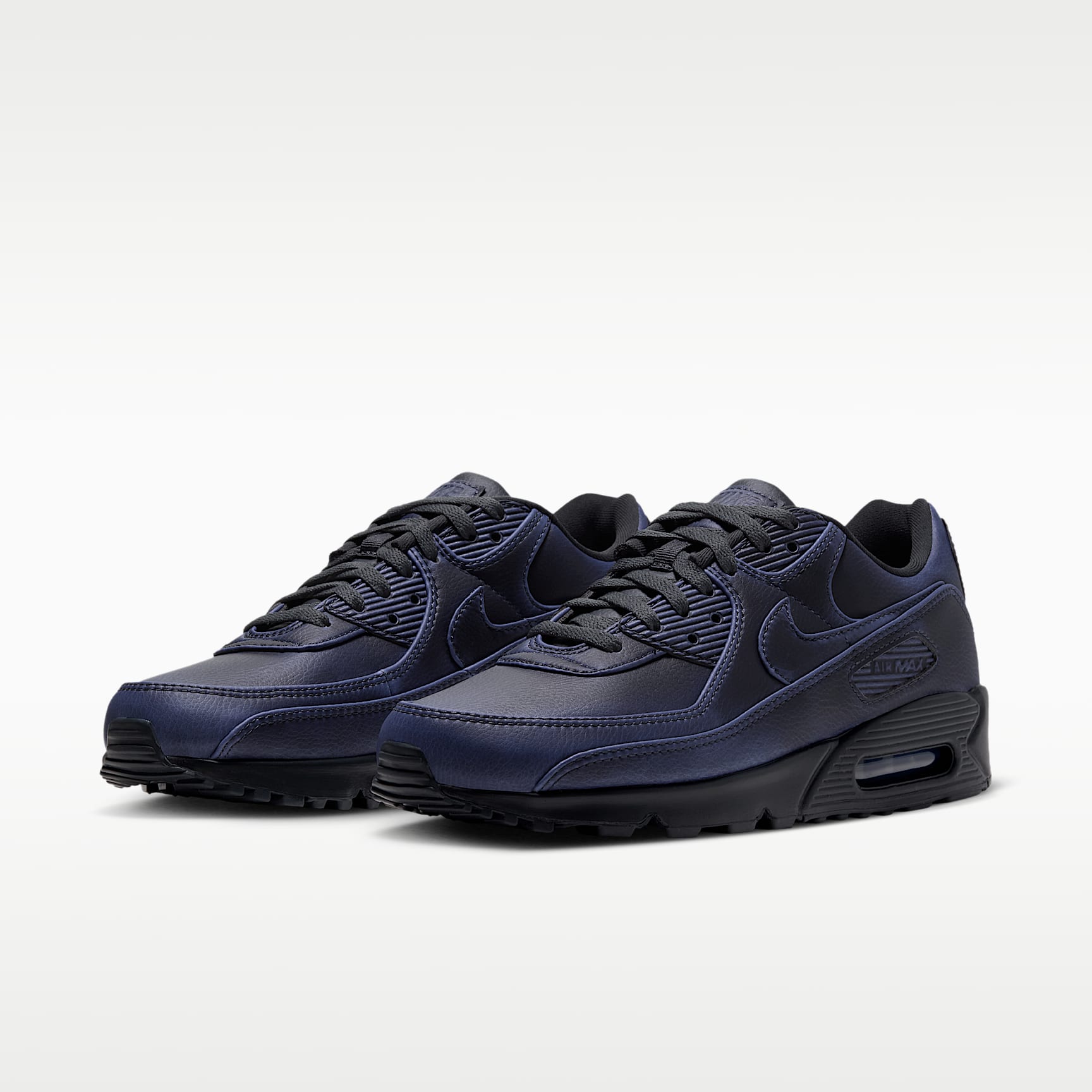 Nike Air Max 90 Premium Men's Shoes – Dark Smoke Grey/University Blue/Dark Smoke Grey