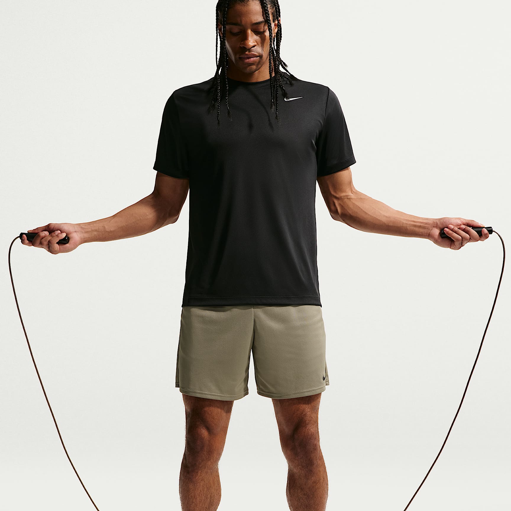 Nike Men's Dri-FIT Training T-Shirt – Black/Matte Silver