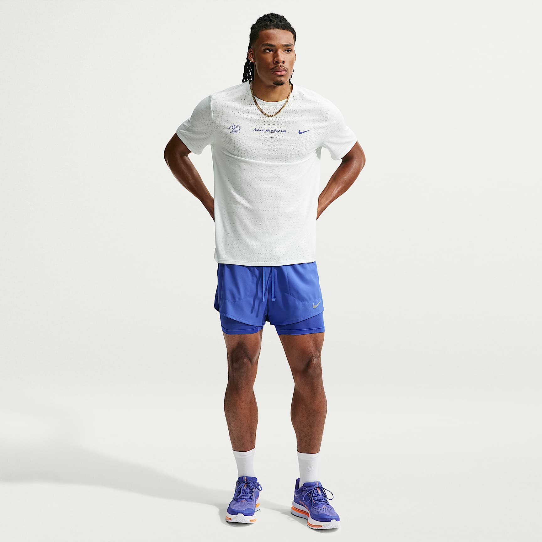 Nike Stride Men's Dri-FIT 13cm (approx.) Hybrid Running Shorts – Lapis