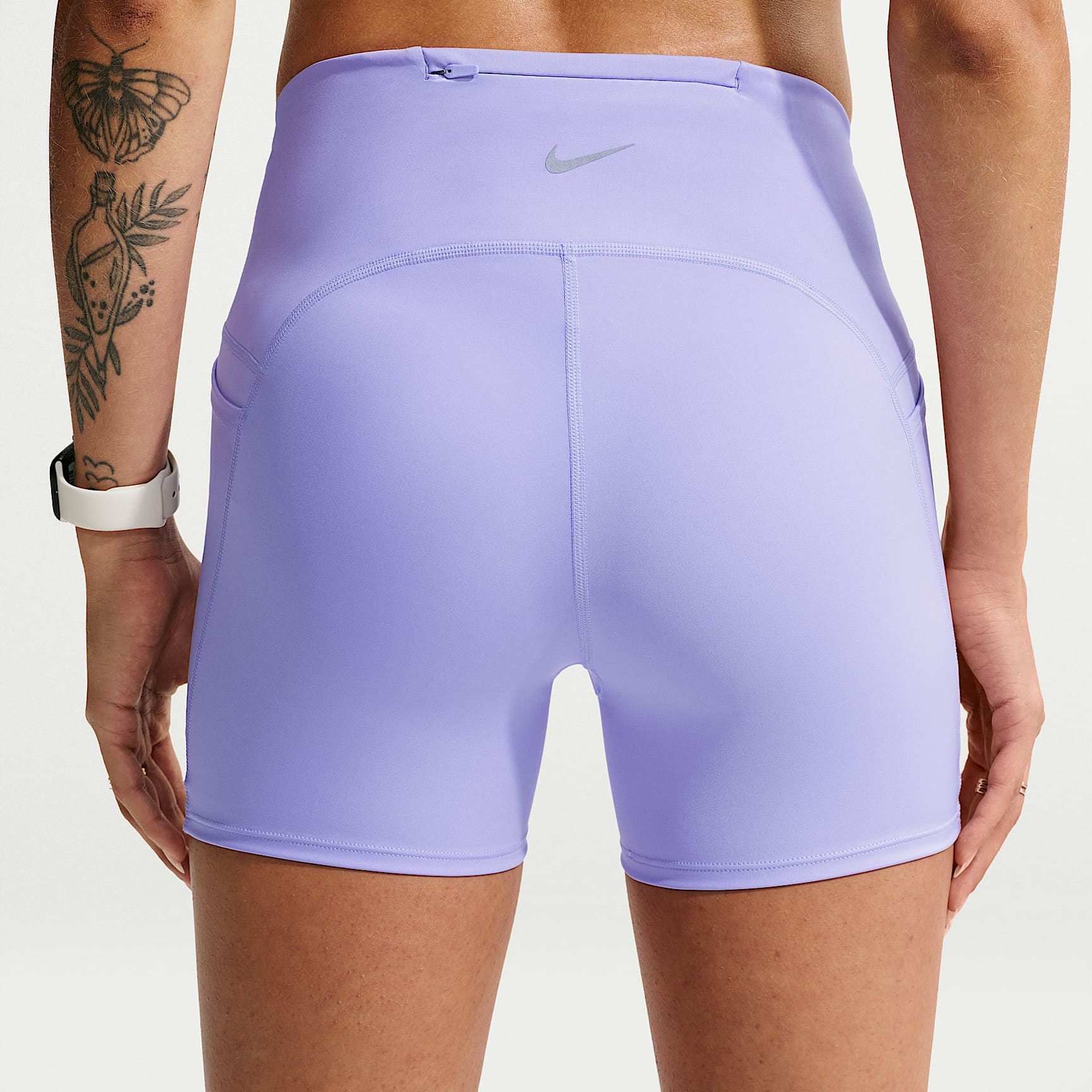 Nike Swift Women's High-Waisted 10cm (approx.) Tight Running Shorts with Pockets – Purple Pulse
