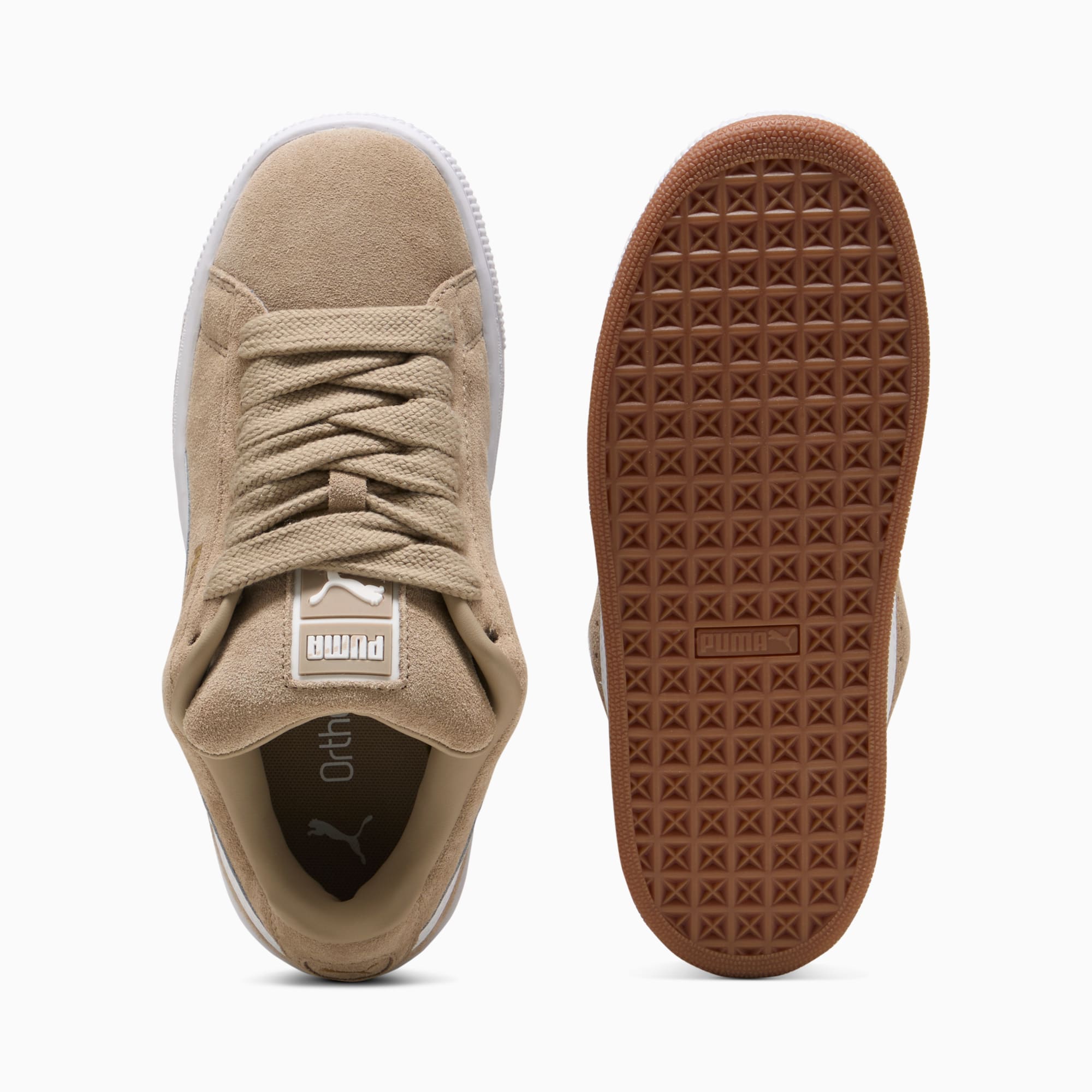 Suede XL Youth Sneakers – Ice Coffee-PUMA White