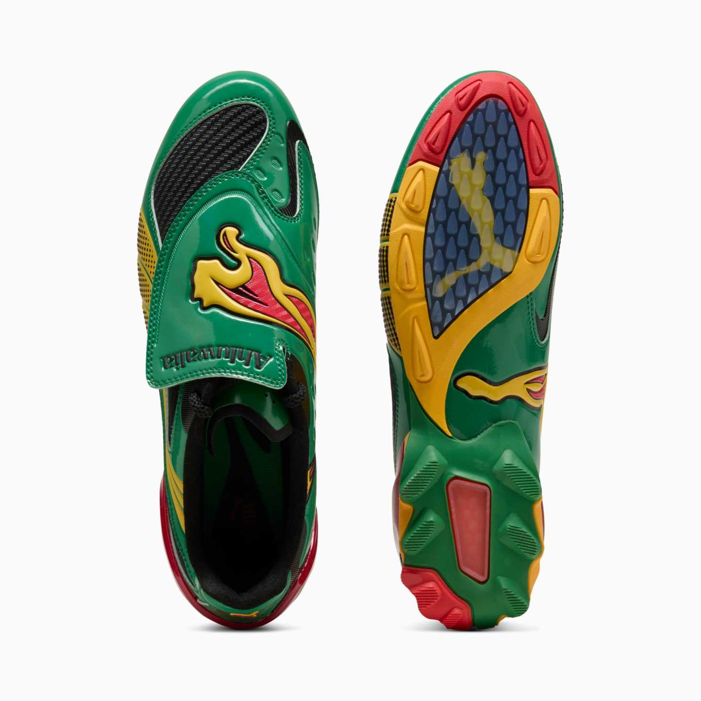 PUMA x AHLUWALIA V-S1 Sneakers Unisex – Archive Green-Yellow Sizzle-PUMA Black-Candy Apple