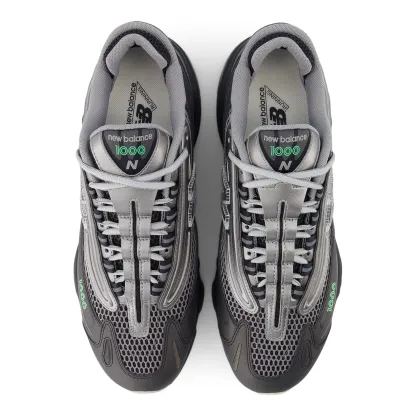 1000 – Black with Dark Silver Metallic and Lime Leaf