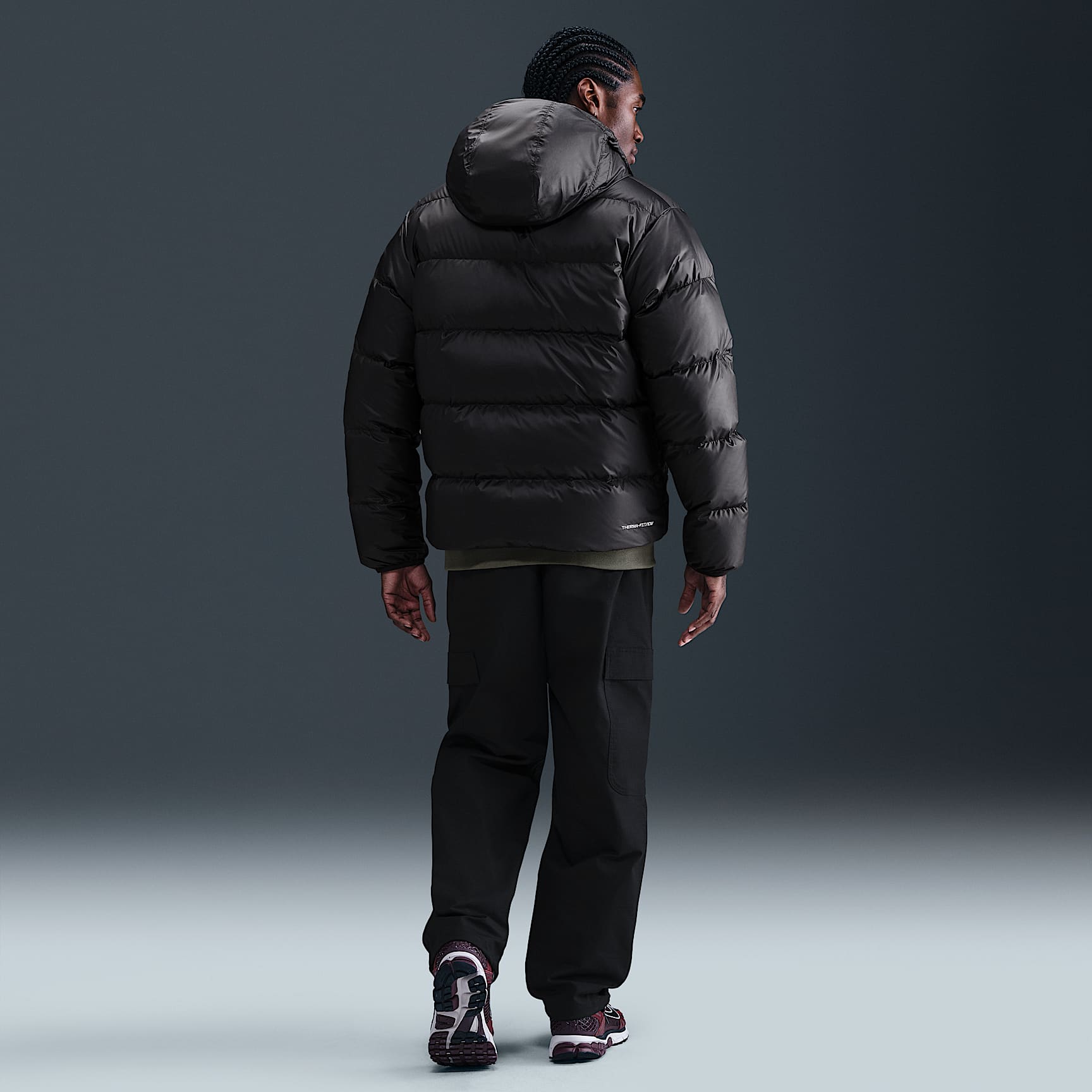 Nike Windrunner Men's Down Jacket – Black/Black/White