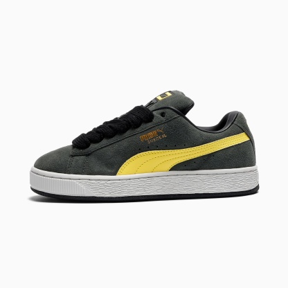 Suede XL Youth Sneakers – Shadow Gray-Lemon Meringue