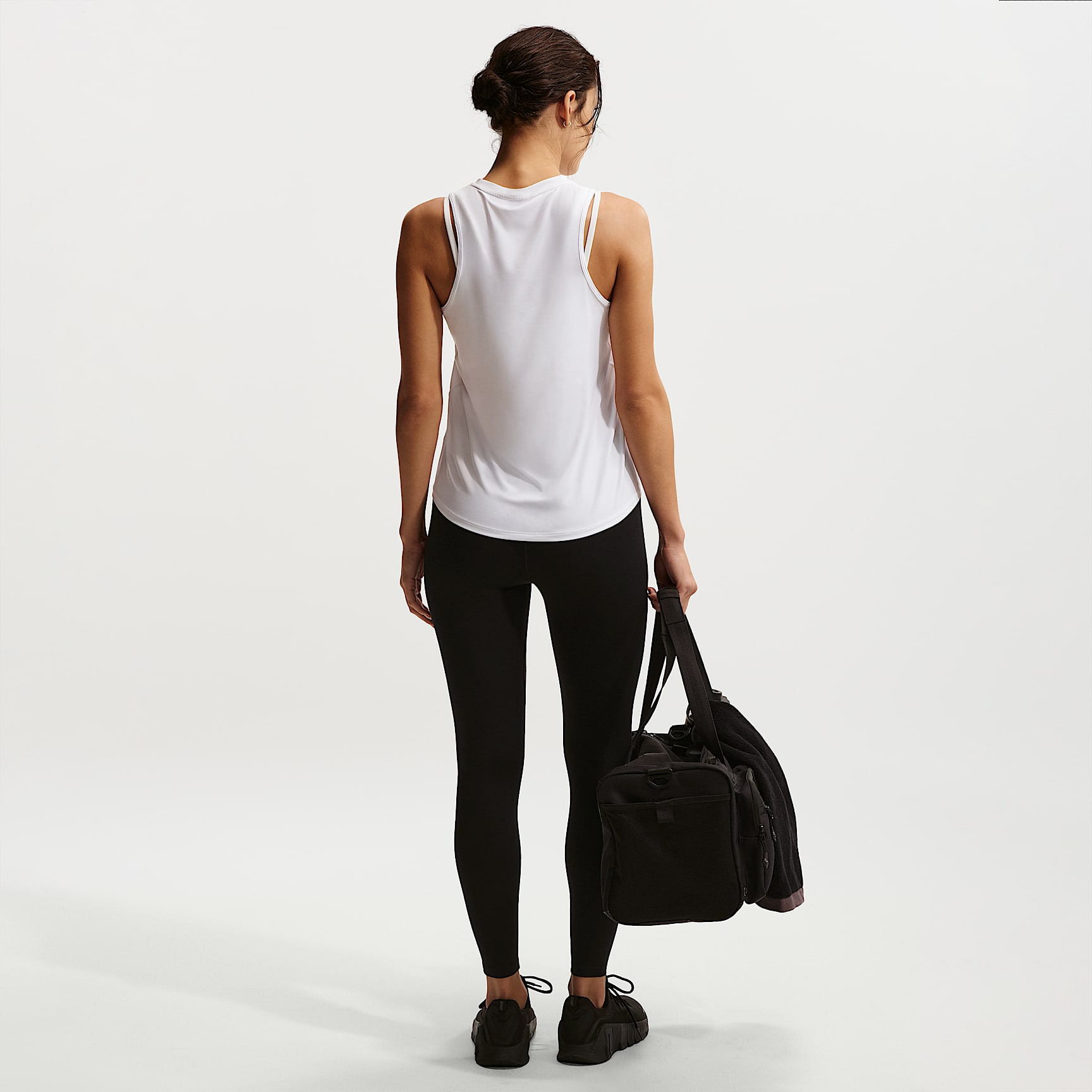 Nike One Classic Women's Dri-FIT Tank Top – White/Black