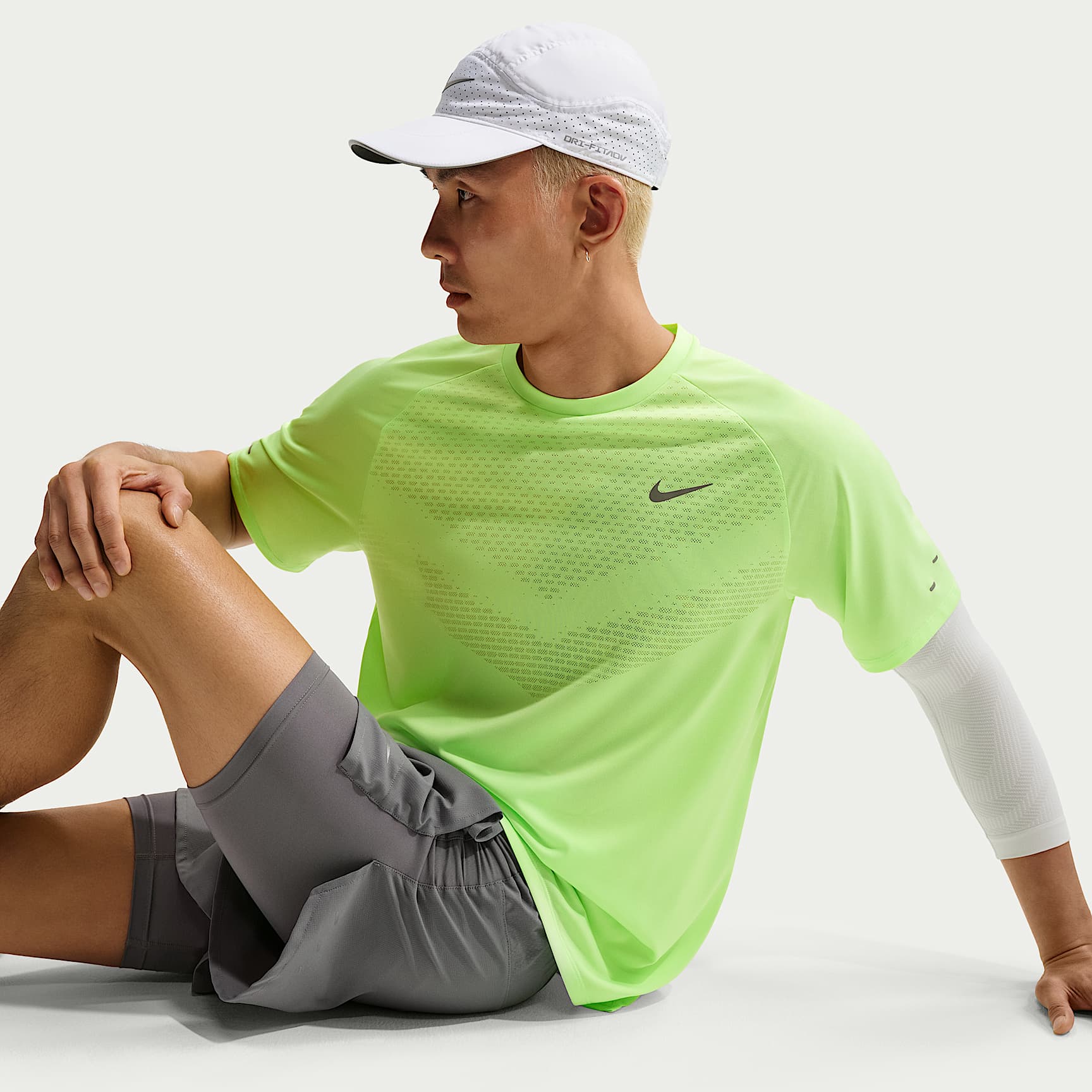 Nike Stride Men's Dri-FIT ADV Short-Sleeve Running Top – Lime Blast