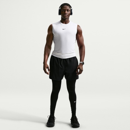 Nike Pro Men's Dri-FIT Tight Sleeveless Fitness Top – White/Black