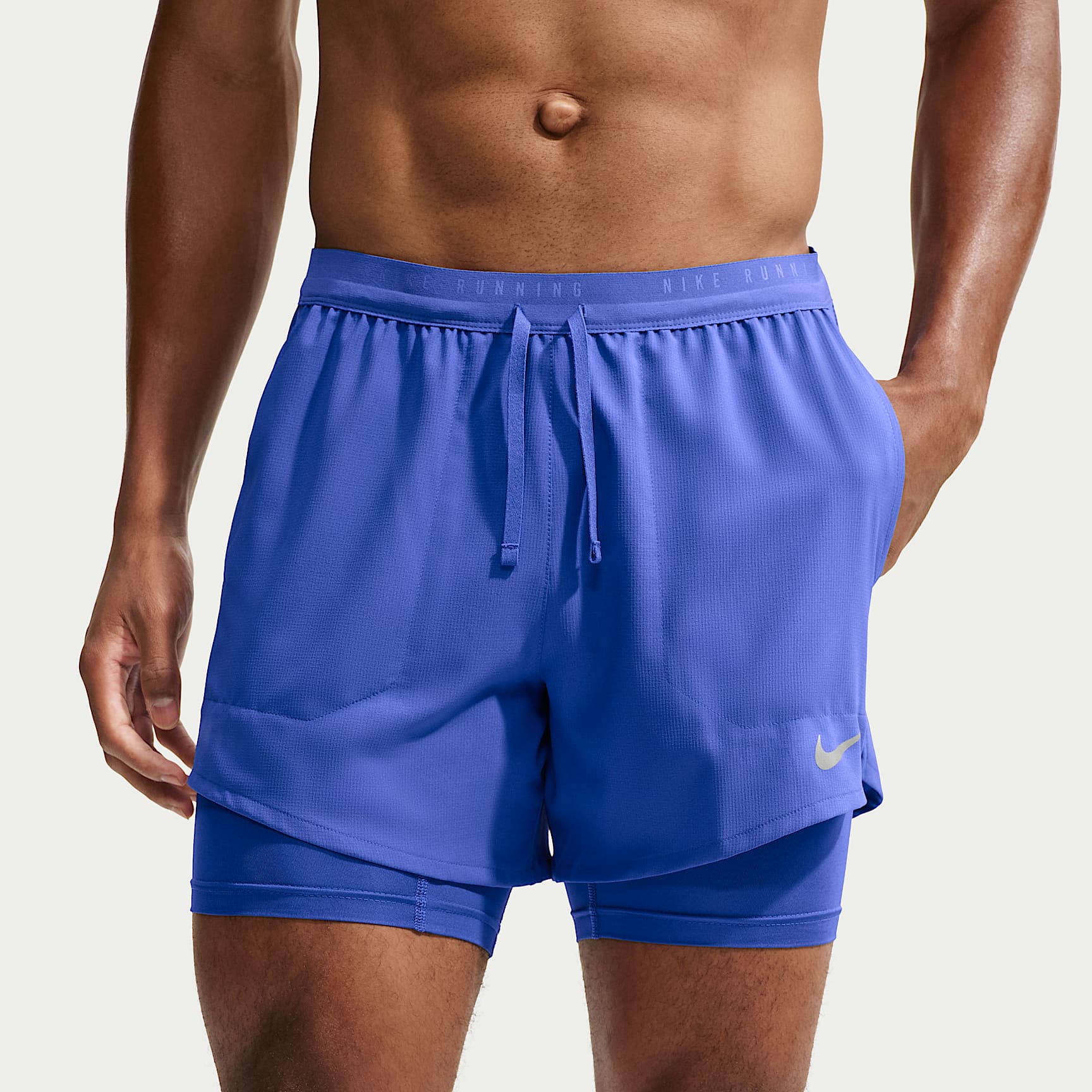 Nike Stride Men's Dri-FIT 13cm (approx.) Hybrid Running Shorts – Lapis