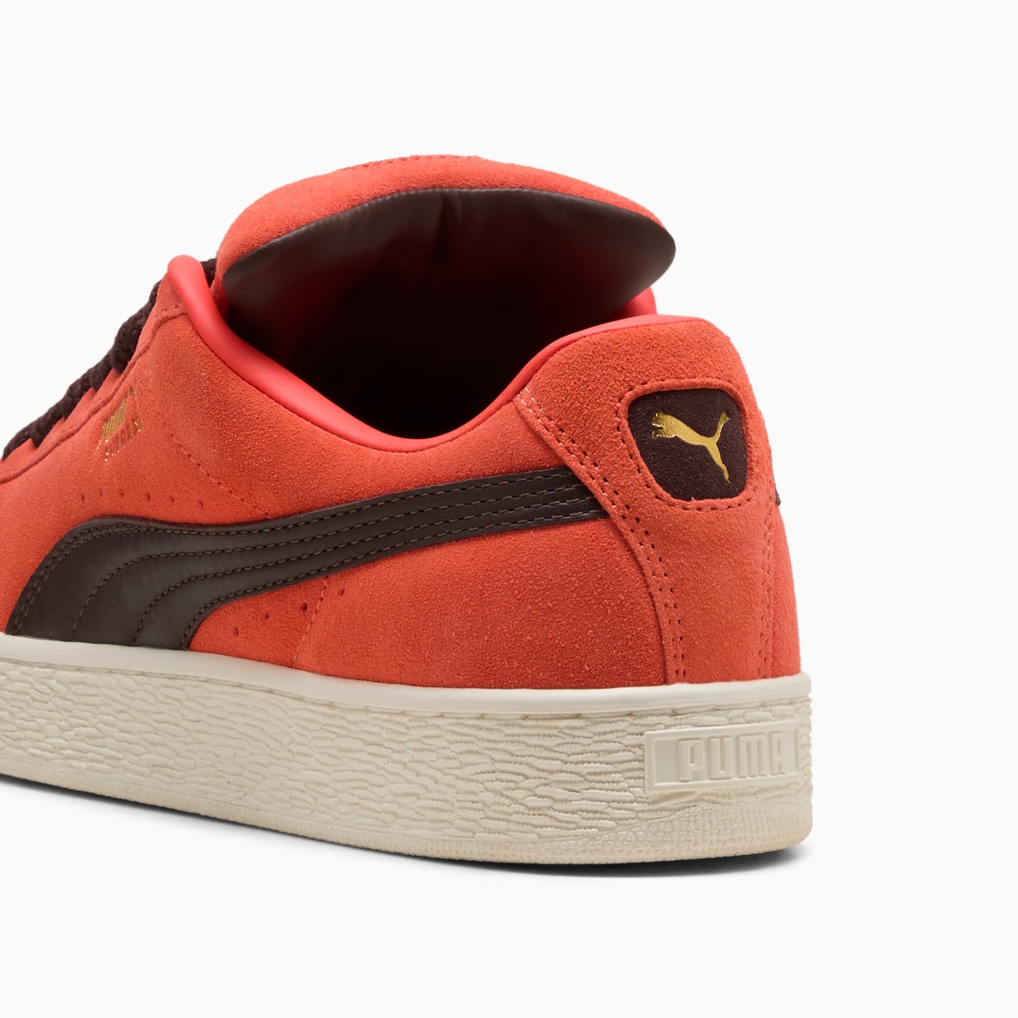 Suede XL Sneakers Unisex – Red Glamour-Chocolate Brown