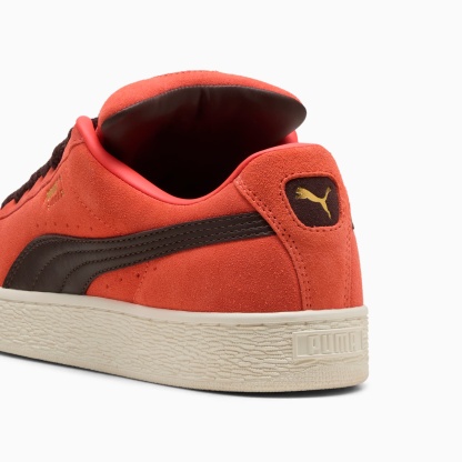 Suede XL Sneakers Unisex – Red Glamour-Chocolate Brown
