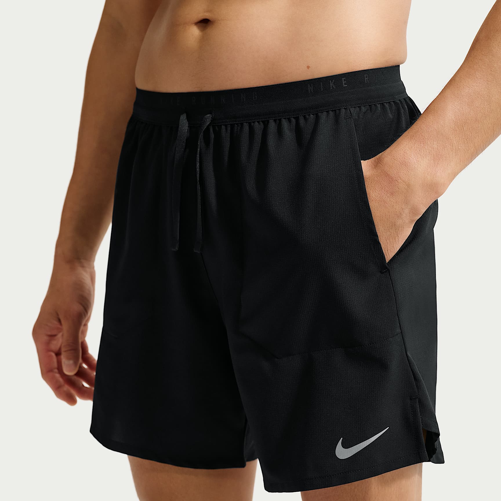 Nike Stride Men's Dri-FIT 18cm (approx.) Briefs-Lined Running Shorts – Black