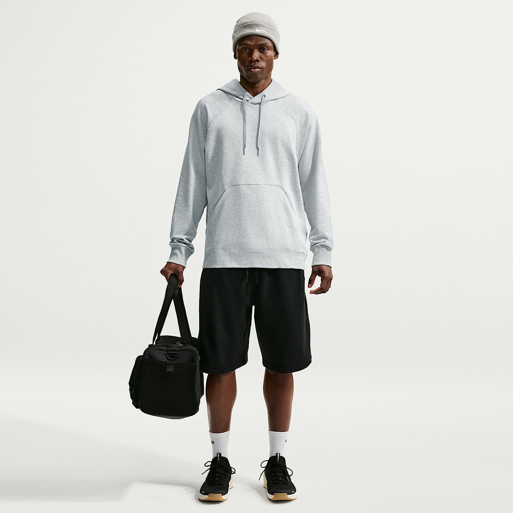 Nike N.A.C. Men's Dri-FIT Oversized Fleece Training Hoodie – Light Smoke Grey/Heather/Light Smoke Grey