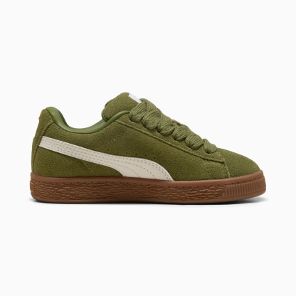 Suede XL Kids' Sneakers – Olive Green-Vapor Gray