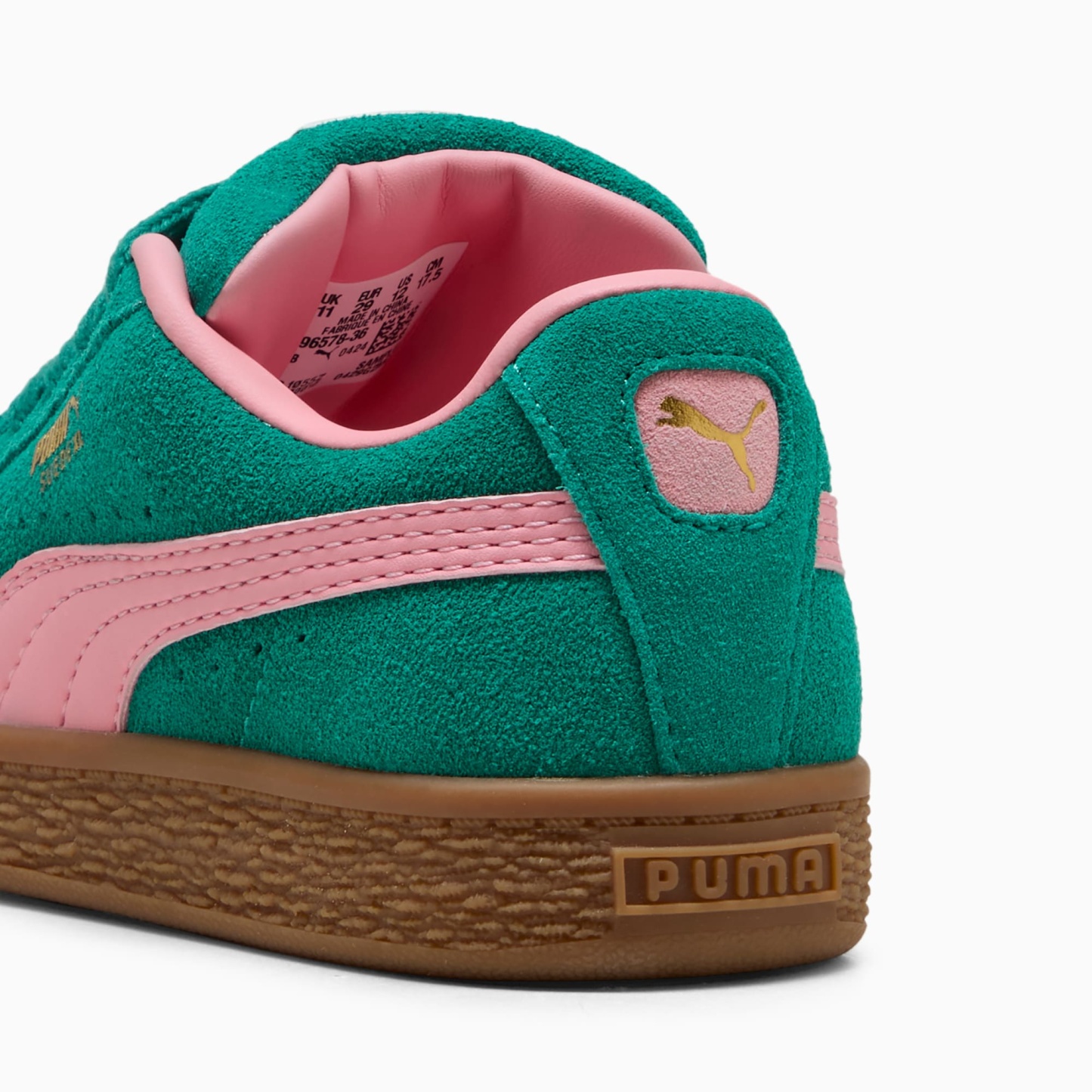 Suede XL Kids' Sneakers – Wild Green-Pinkscape