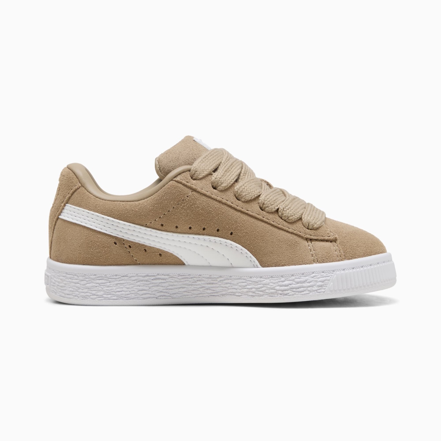 Suede XL Kids' Sneakers – Ice Coffee-PUMA White