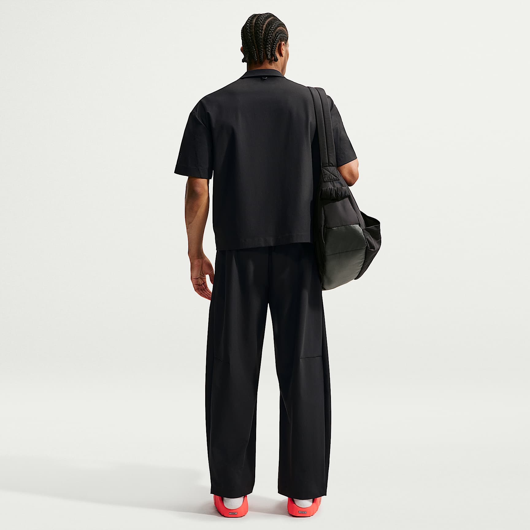Nike 24.7 PerfectStretch Men's Dri-FIT UV Protection Barrel-Leg Trousers – Black/Black/Dark Smoke Grey
