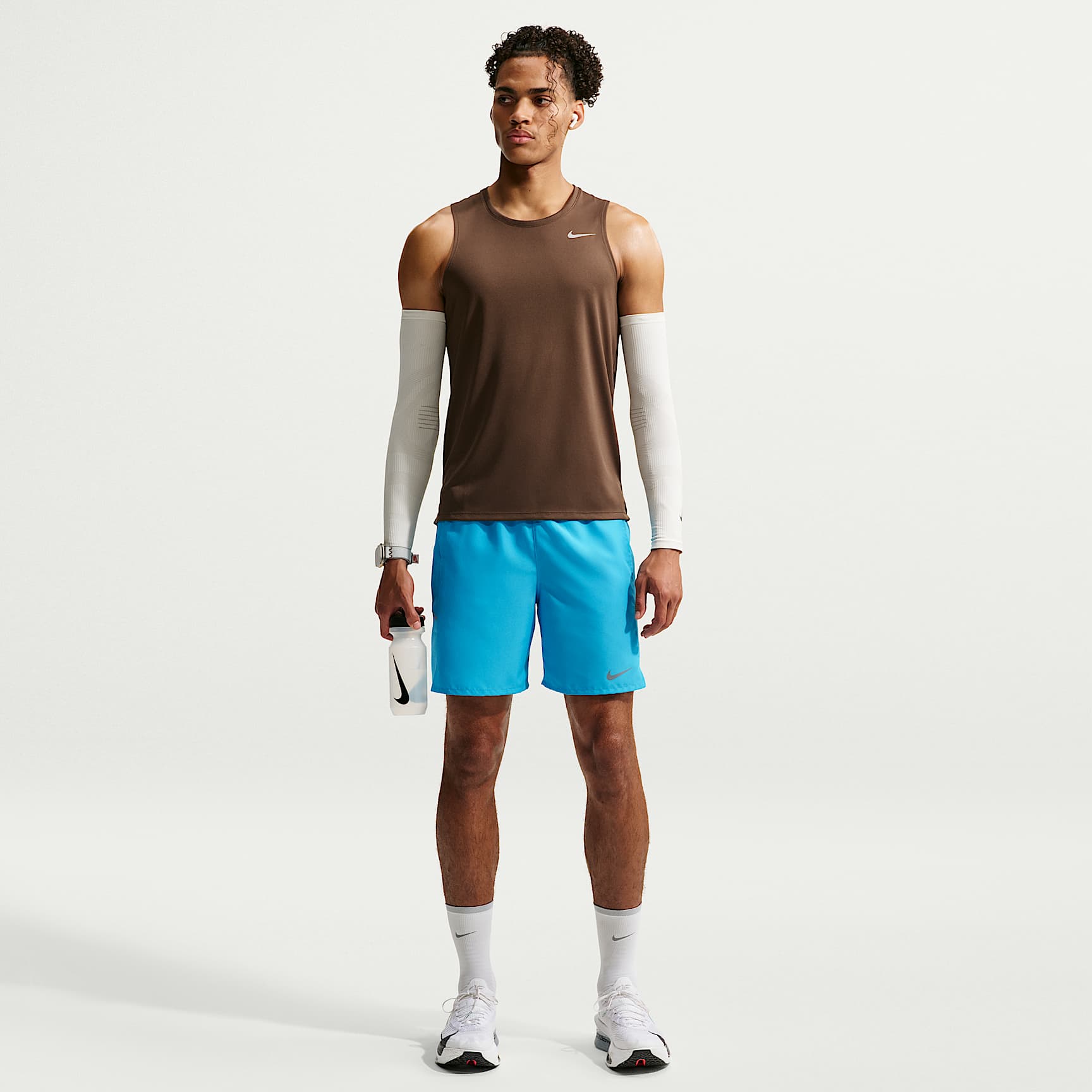 Nike Miler Men's Dri-FIT 18cm (approx.) Brief-Lined Running Shorts – Light Current Blue/Baltic Blue