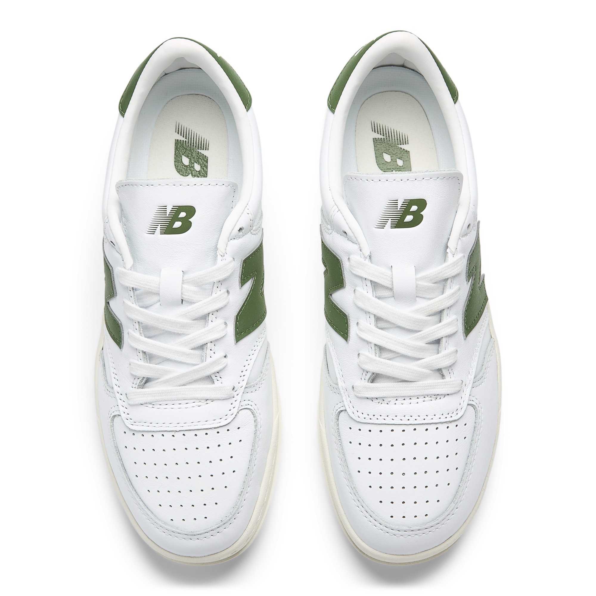 T500 – WHITE with DARK ALPINE GREEN