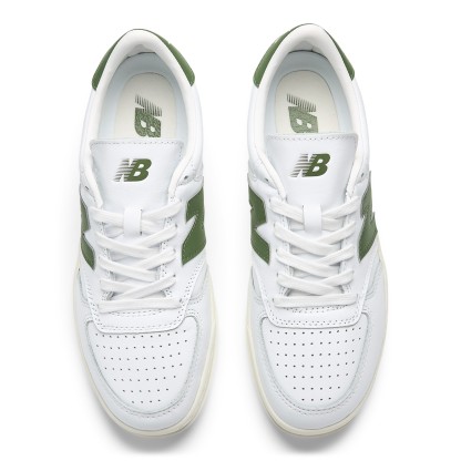 T500 – WHITE with DARK ALPINE GREEN