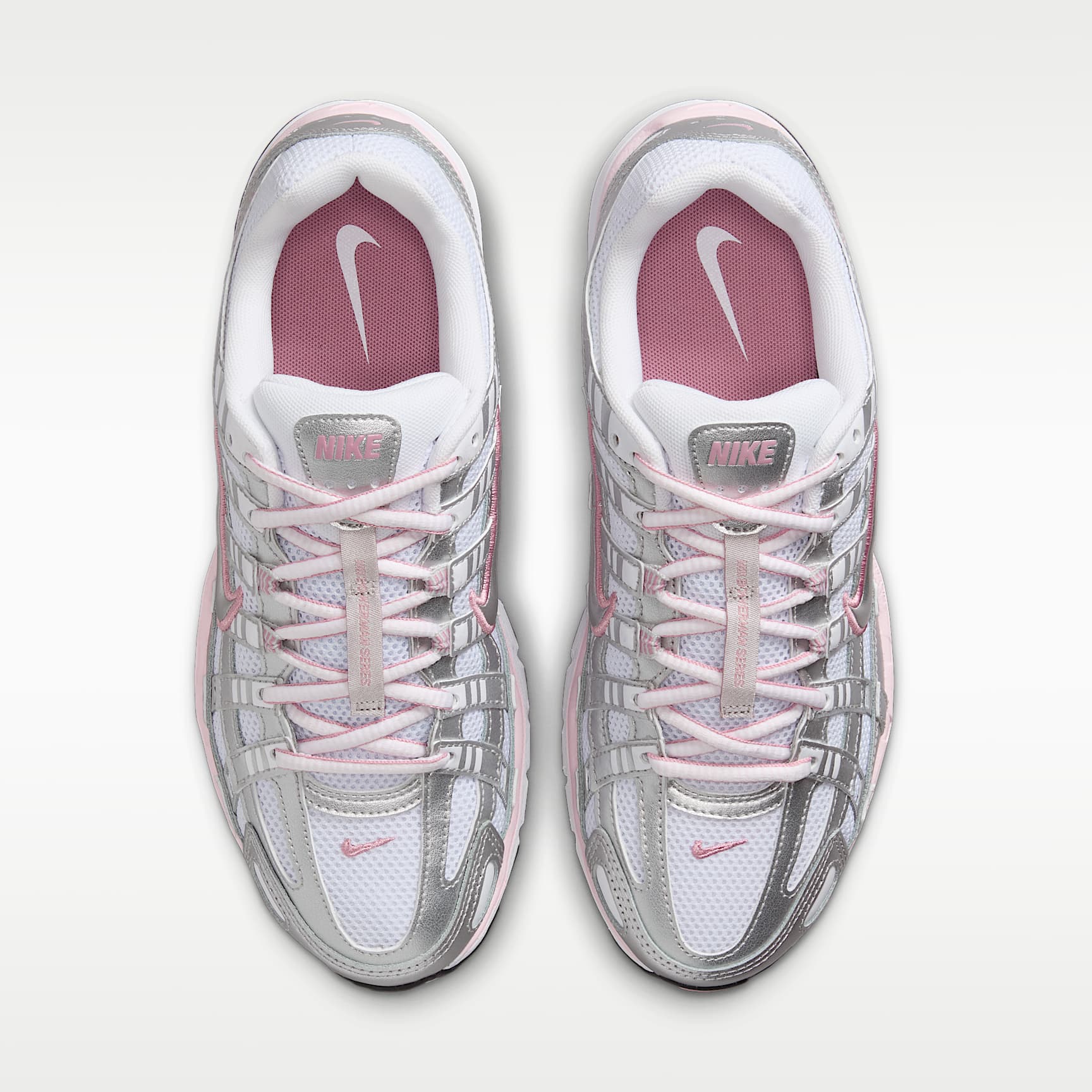 Nike P-6000 Women's Shoes – White/Elemental Pink/Black/Metallic Silver
