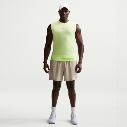 Nike Pro Men's Dri-FIT Tight Sleeveless Fitness Top – Light Liquid Lime/Black