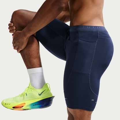 Nike Stride Men's Dri-FIT 1/2-Length Running Tights – Midnight Navy