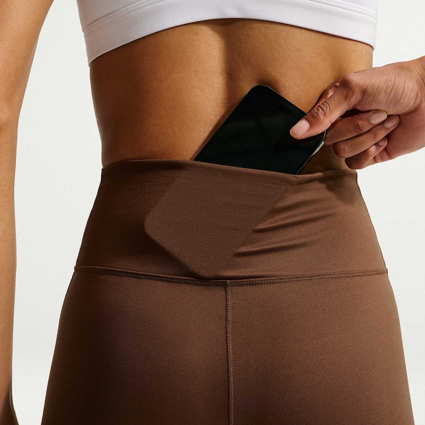 Nike One Women's High-Waisted 12.5cm (approx.) Biker Shorts – Cacao Wow/White