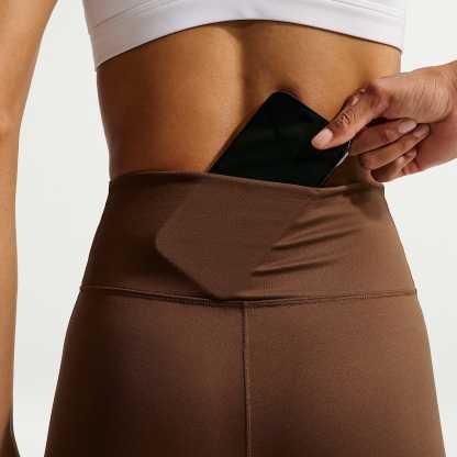 Nike One Women's High-Waisted 12.5cm (approx.) Biker Shorts – Cacao Wow/White