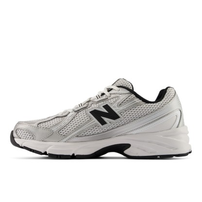 740 – WHITE with Metallic Silver and Black
