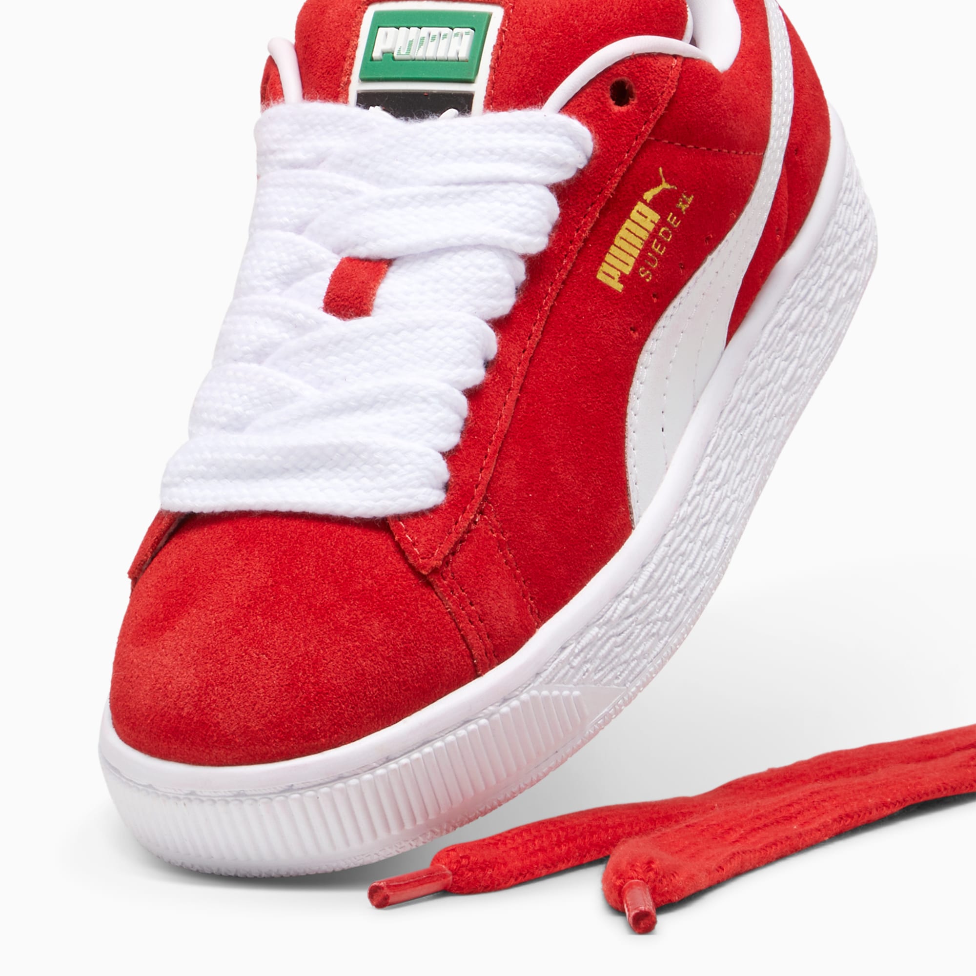 Suede XL Youth Sneakers – For All Time Red-PUMA White