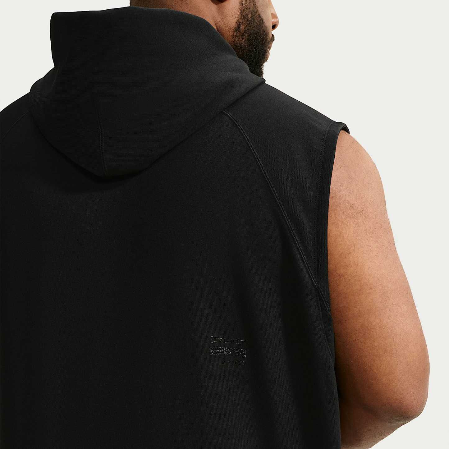 Nike N.A.C. Men's Dri-FIT Fleece Sleeveless Training Hoodie – Black/Black