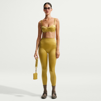 NikeSKIMS Satin Shine Women's High-Waisted Bonded 66cm (approx.) Leggings – NSKM Citrine
