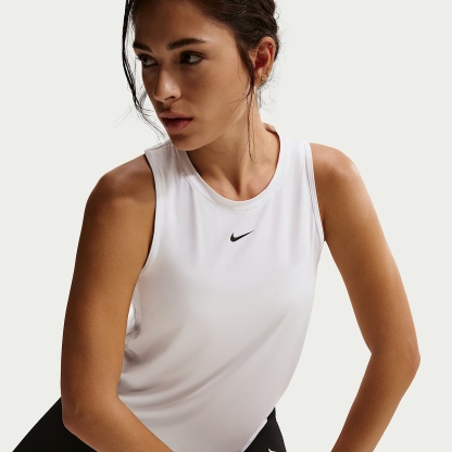Nike One Classic Women's Dri-FIT Tank Top – White/Black
