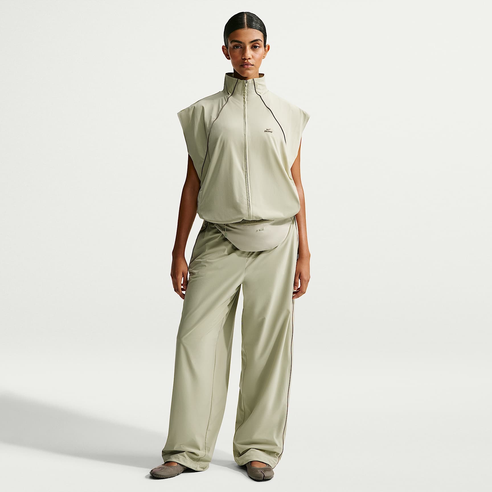 NikeSKIMS Stretch Nylon Women's Oversized Trousers – NSKM Talc