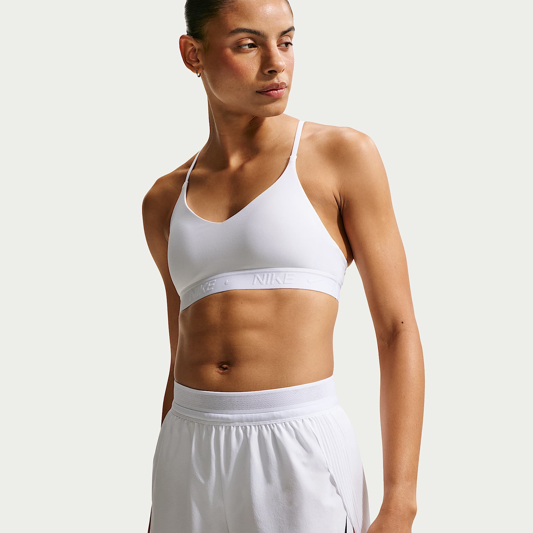 Nike AeroSwift Women's Dri-FIT ADV Mid-Rise 7.5cm (approx.) Brief-Lined Running Shorts – White/Black
