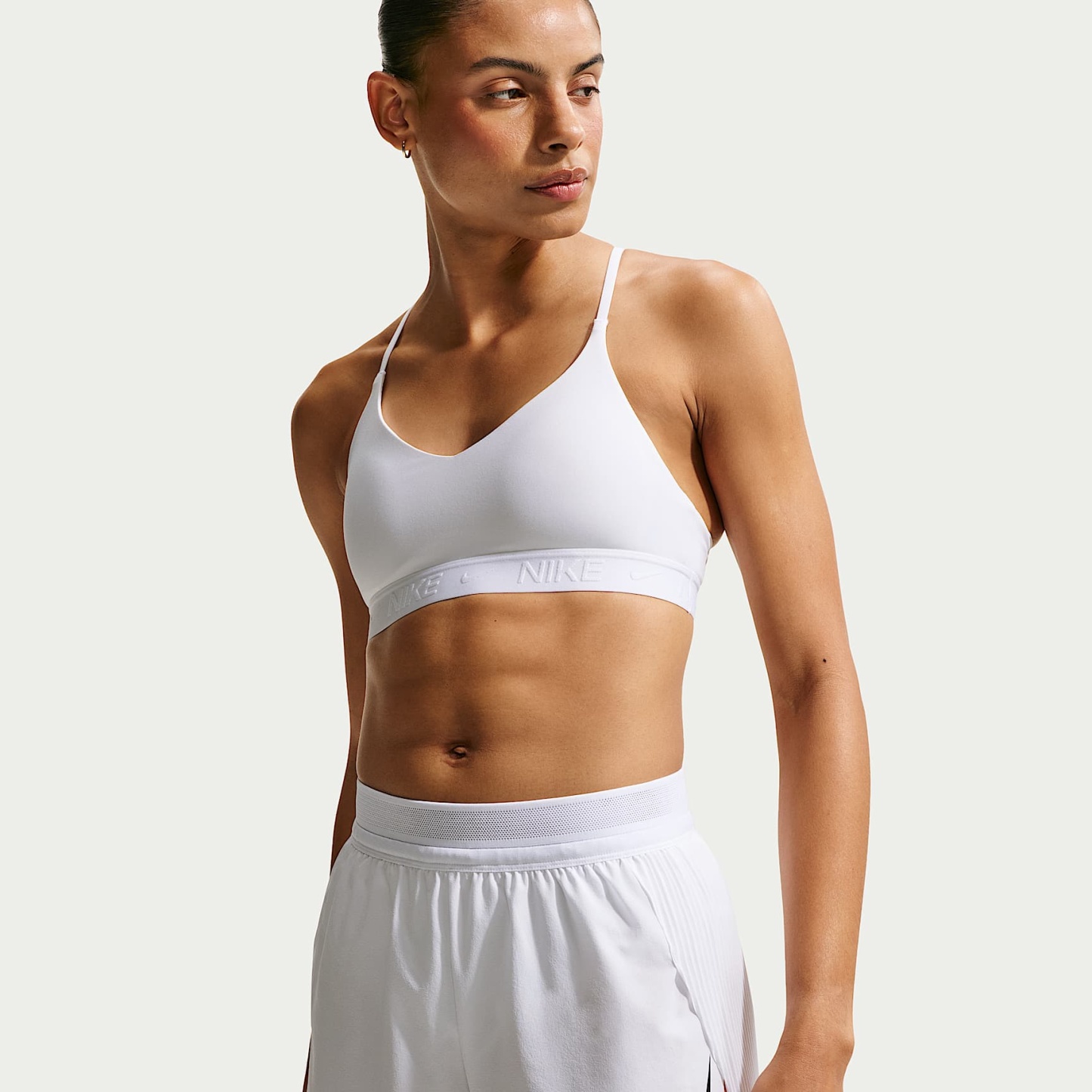 Nike AeroSwift Women's Dri-FIT ADV Mid-Rise 7.5cm (approx.) Brief-Lined Running Shorts – White/Black