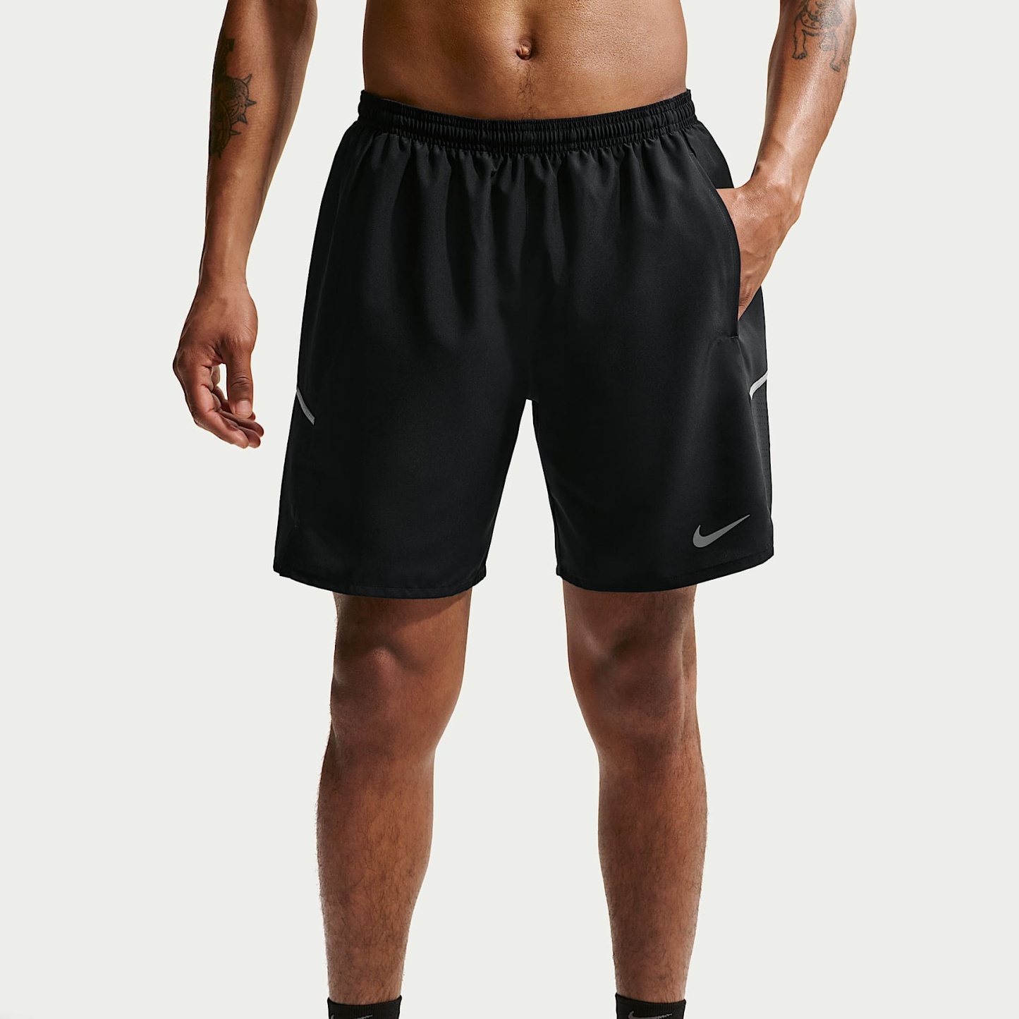 Nike Miler Men's Dri-FIT 18cm (approx.) Brief-Lined Running Shorts – Black/Black