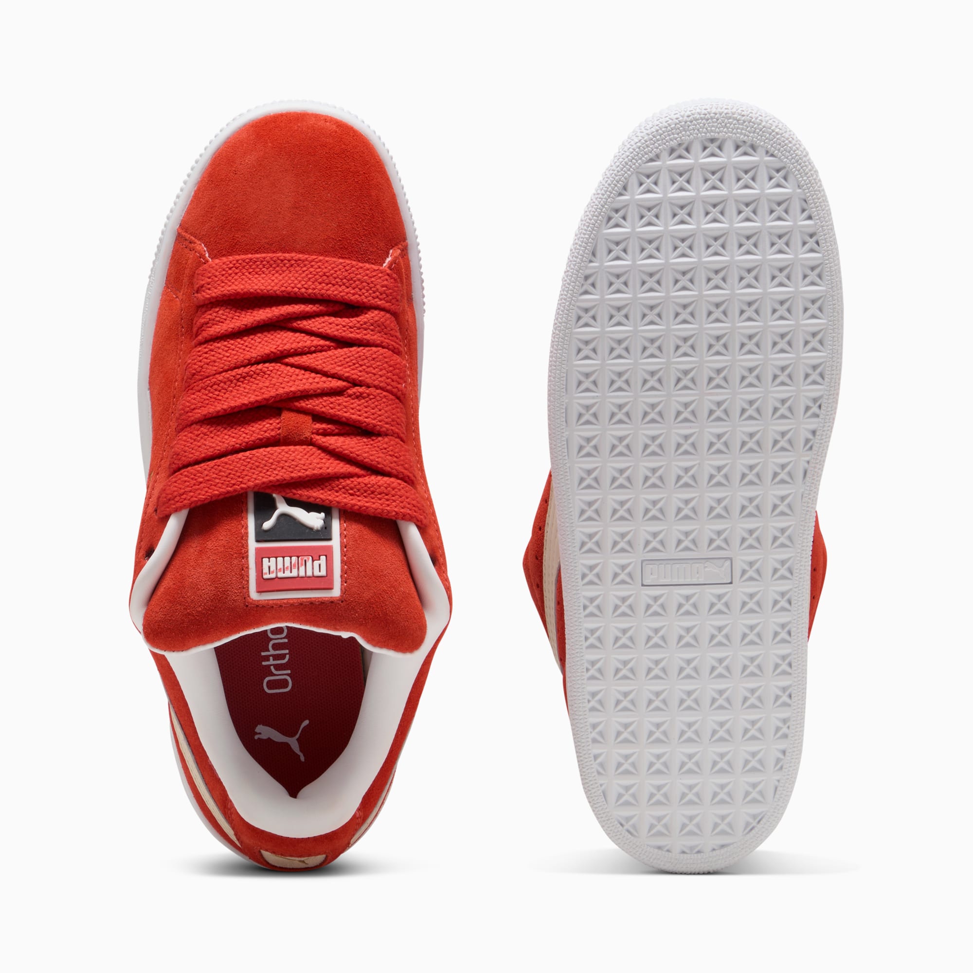 Suede XL Sneakers Unisex – Red Fire-Alpine Snow-PUMA White