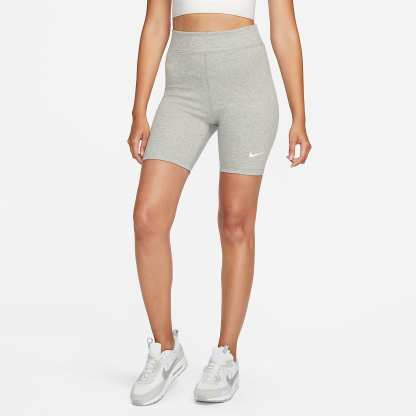 Nike Sportswear Classic Women's High-Waisted 20.5cm (approx.) Biker Shorts – Dark Grey Heather/Sail