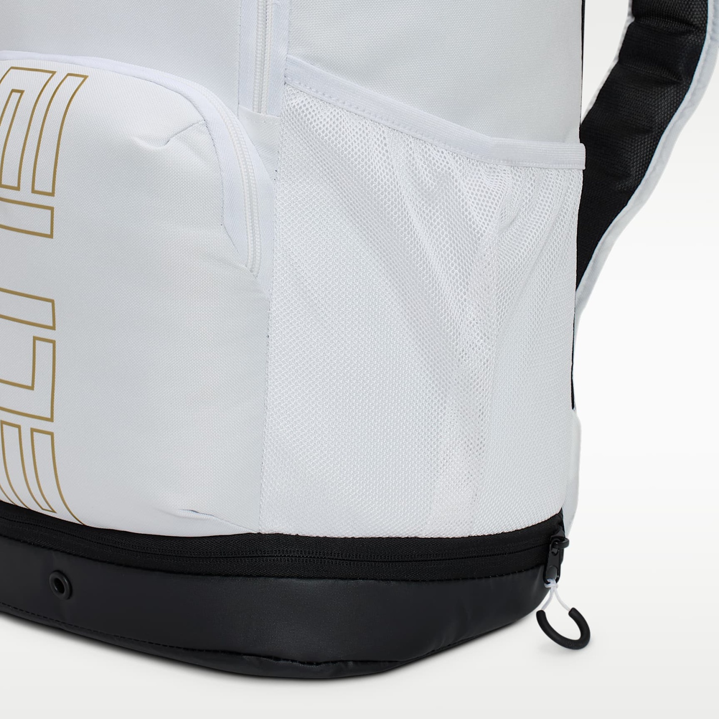 Nike Varsity Elite Backpack (32L) – White/Black/Metallic Gold