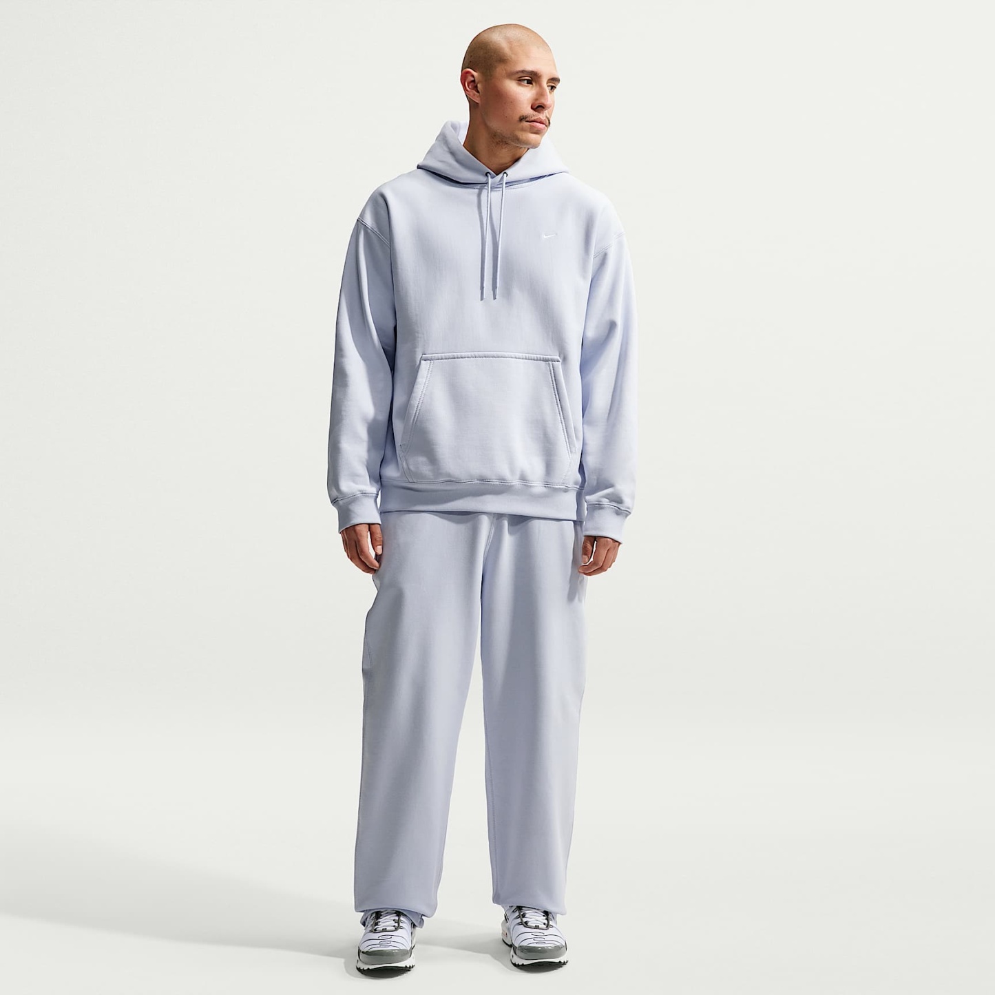 Nike Solo Swoosh Men's Pullover Hoodie – Football Grey/White