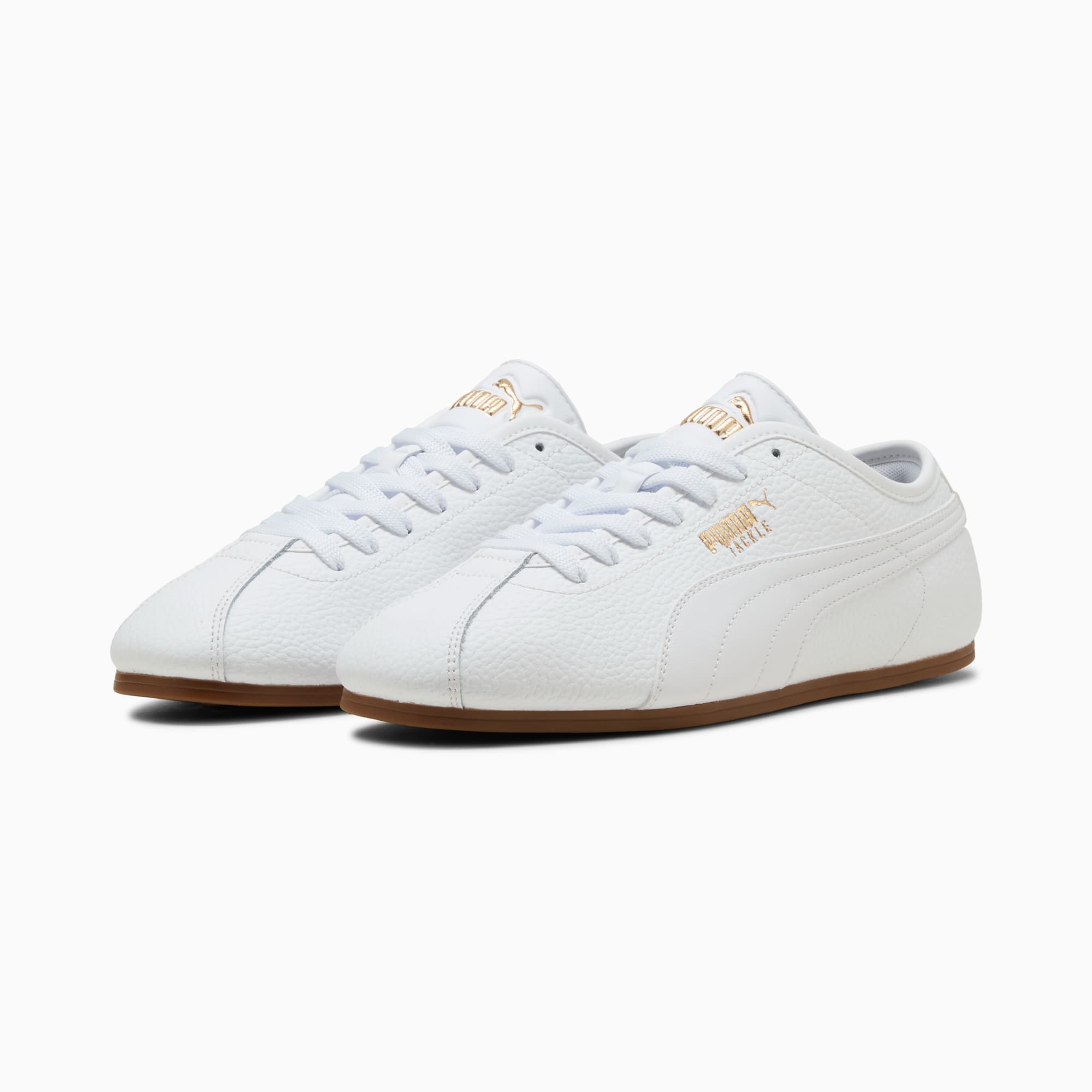 PUMA Tackle L Sneakers Unisex – PUMA White-PUMA Gold-Gum