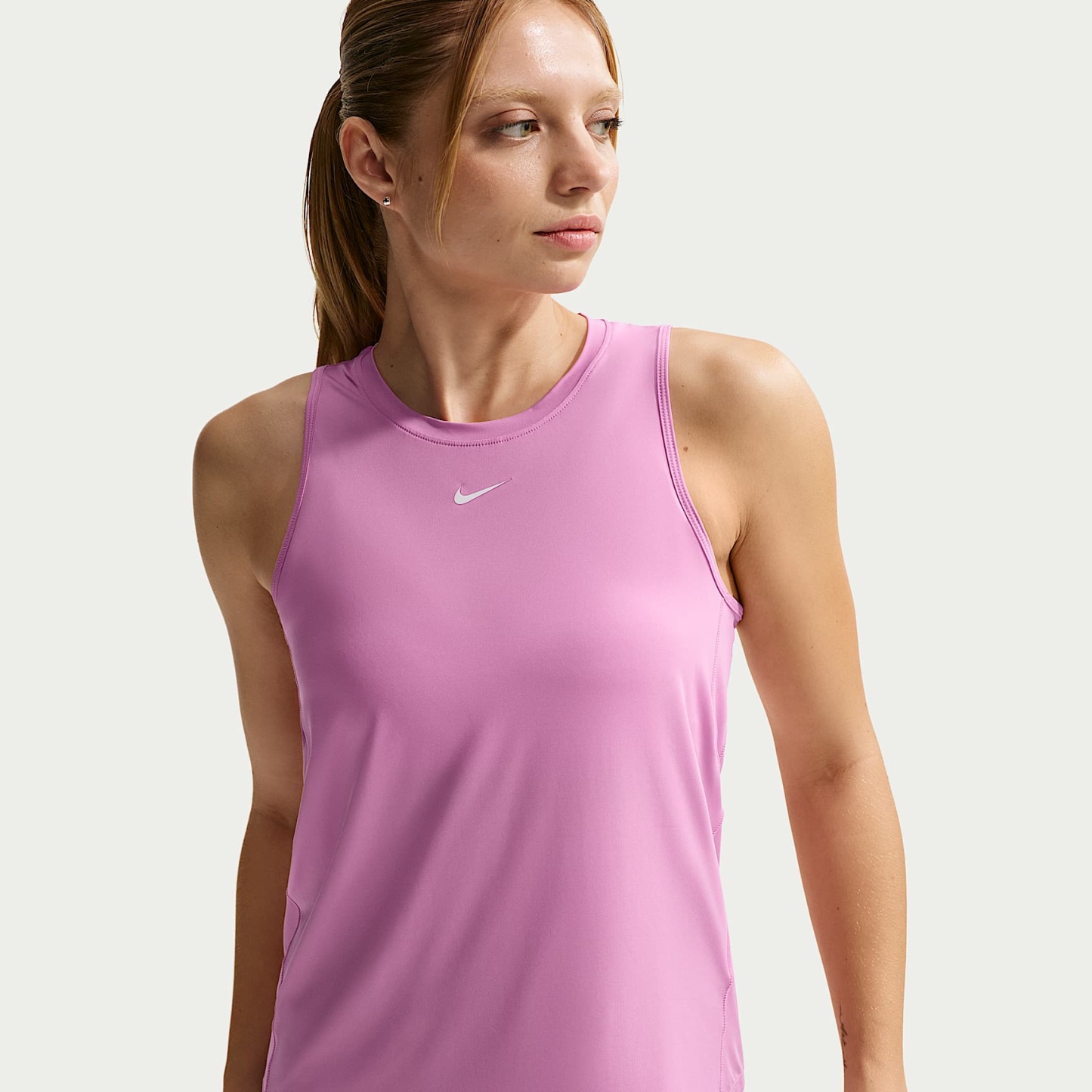 Nike One Classic Women's Dri-FIT Tank Top – Light Magenta/White